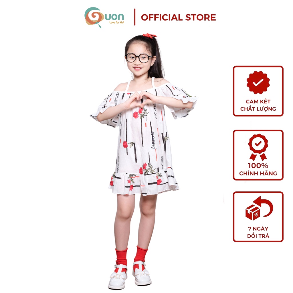 Vày bé gái từ 13 - 45kg vải cotton thoáng mát Thảo Mai - GUON
