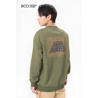  Áo Nỉ BOO Nam Nữ Unisex Dáng Basic Cơ Bản In Graphic Starwars Cao Cấp Màu Xanh Rêu