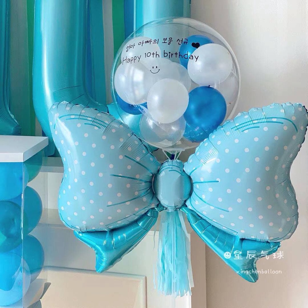 Bóng trang trí sinh nhật hình nơ size đại 64x84cm