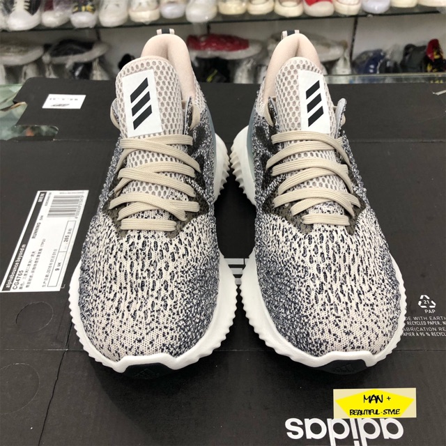 Giày thể thao Alphabounce Beyond 2018 xám chấm, Giày chạy bộ siêu êm, cá tính, full box