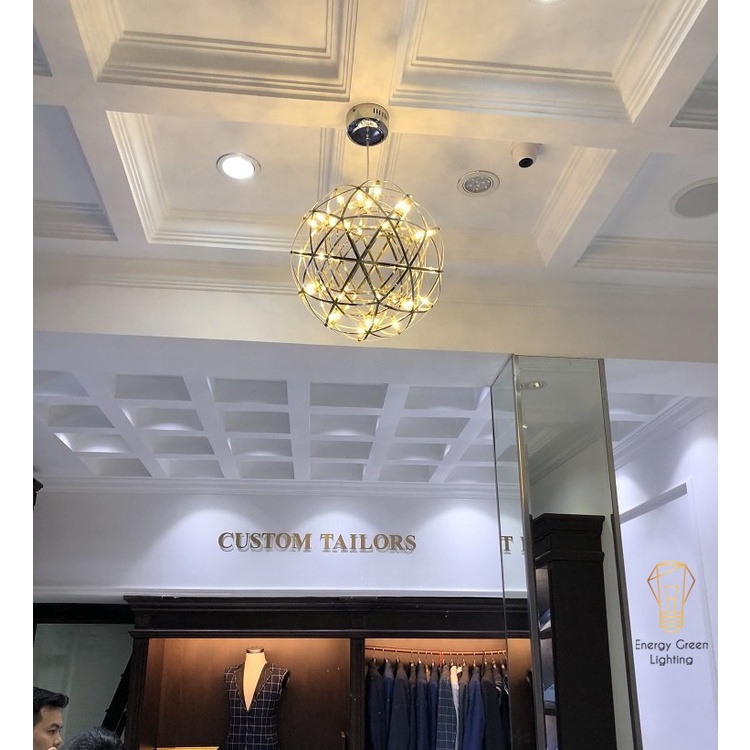 Đèn thả cầu sao Energy Green Lighting kiểu dáng hiện đại, sang trọng phi 500 - 42 bóng led (Ánh sáng vàng)