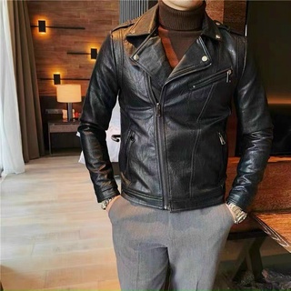 Áo khoác biker da bò hạt cao cấp lót lông bên trong mẫu mới nhất năm nay