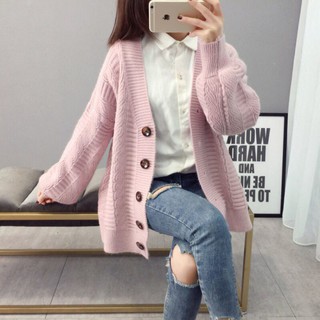 Áo khoác len vặn thừng siêu mịn khuy[ẢNH THẬT TẠI SHOP]