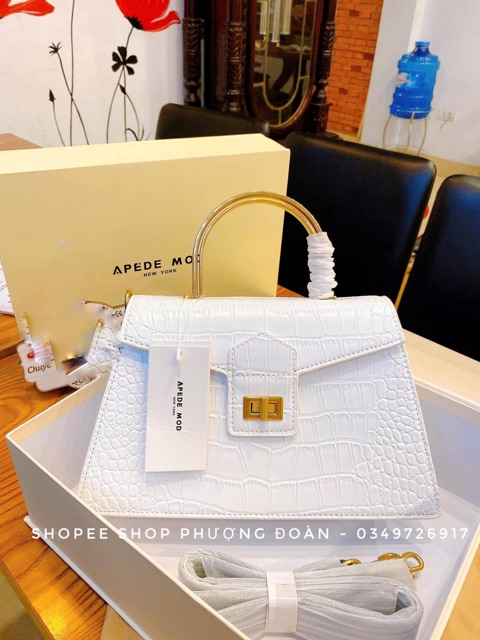 [Mã WAST10K giảm 10K đơn bất kỳ] Túi ABEDE quai kiềng da rắn size 25cm kèm hộp nam châm