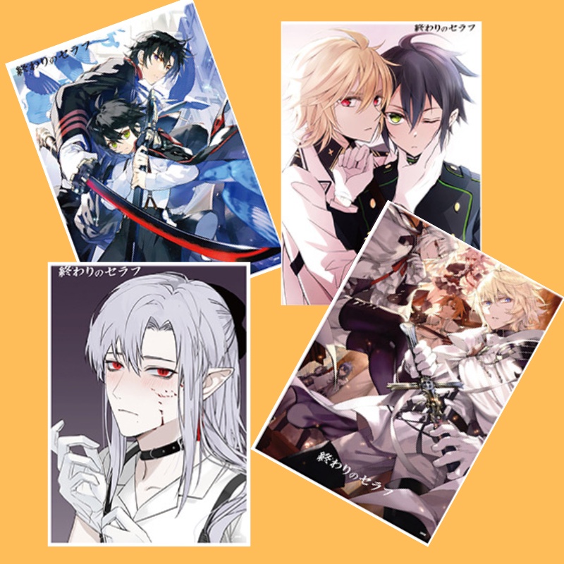 Seraph of the End Thiên thần diệt thế Set 8 tấm tranh size lớn A3 poster anime siêu chất áp phích