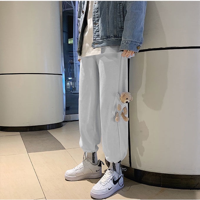 Quần Dài Thể Thao Dáng Rộng Lót Lông Cừu Thời Trang Mùa Thu Cho Nữ