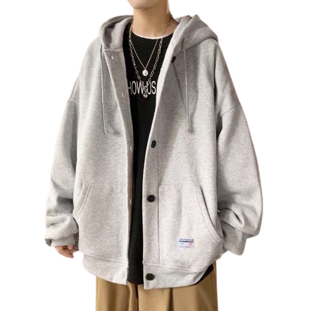 Áo khoác VN CLO chất nỉ gài nút trơn - AK014