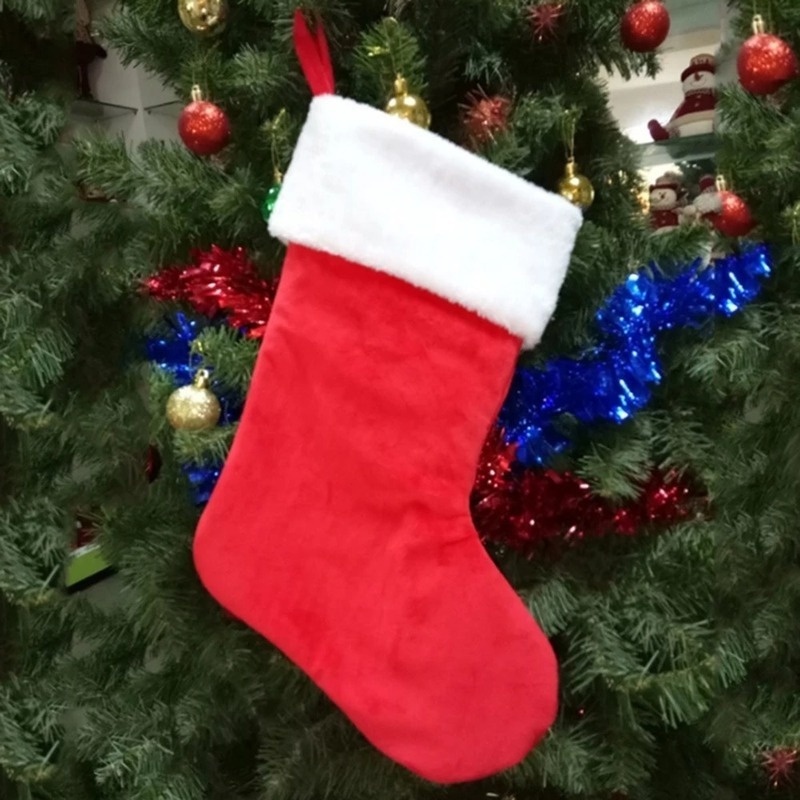Vớ Treo Trang Trí Cây Thông Noel Màu Đỏ