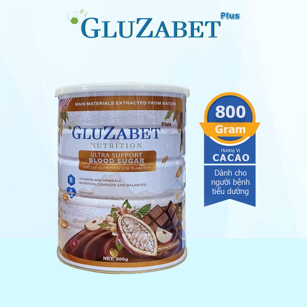 Sữa GLuzabet Tiểu Đường 800G - Sữa Chuyên Dành Cho Người Tiểu Đường, Ổn Định Đường Huyết, Ngăn Ngừa Biến Chứng