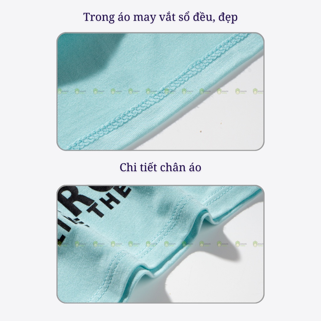 Đồ Bộ Bé Gái, Bé Trai Minky Mom Vải Thun Lạnh Hoạ Tiết Cá Mập Quần Kẻ, Bộ Cộc Tay Mặc Nhà Cho Bé MKM2243