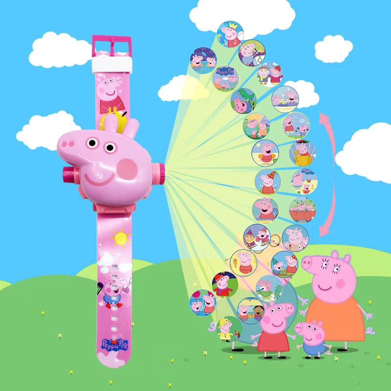 Đồng hồ chiếu hình 3D điện tử đeo tay đủ hình nhân vật hoạt hình thú vị cho bé trai và bé gái