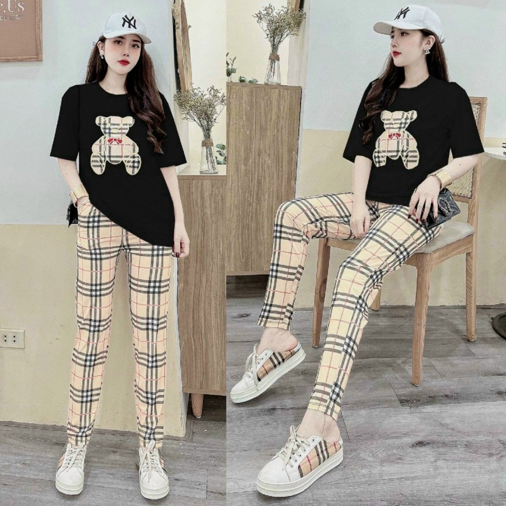 Bộ Đồ Thể Thao Trung Niên -Thêu Chữ -100% Cotton-Siêu Co giãn - Xuất khẩu Hàn quốc- [Mã TT393]