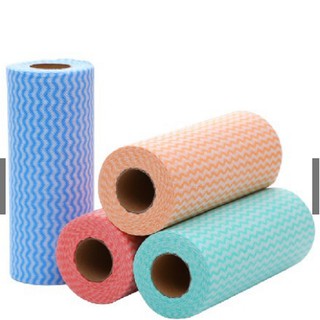 Cuộn 50 miếng khăn lau đa năng bằng vải không dệt km