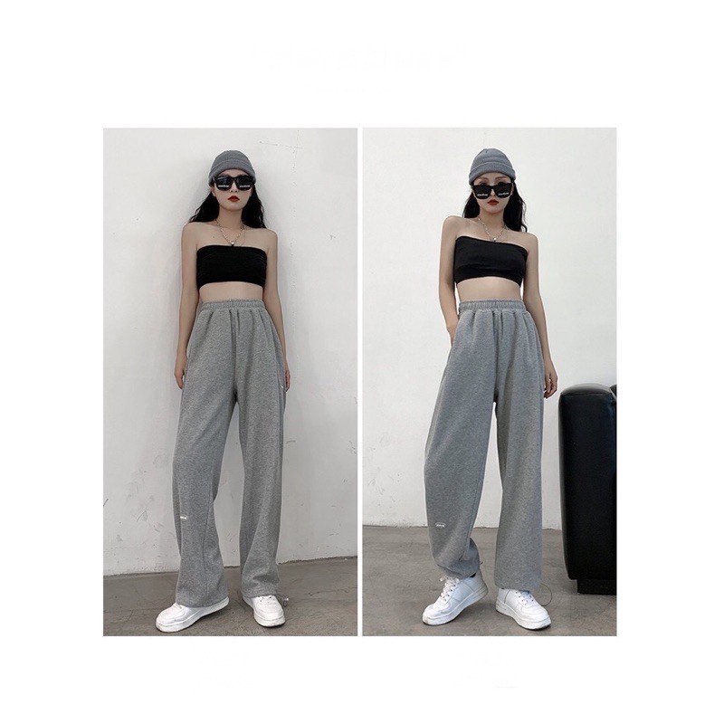 QUẦN JOGGER NỈ DÂY RÚT 2 TEM FORM UNISEX [Kèm Ảnh Thật]