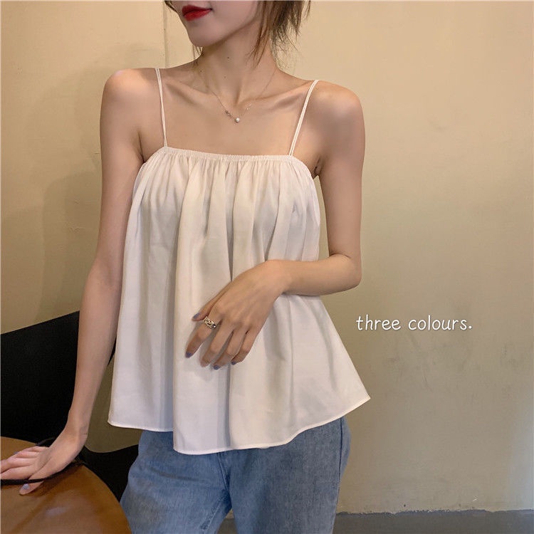 Áo hai dây dáng ngắn thời trang mùa hè Hàn Quốc 2020 | BigBuy360 - bigbuy360.vn