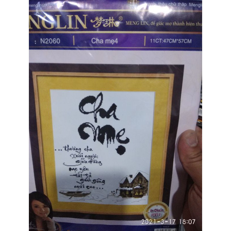 Tranh thêu chữ thập 25/1 kít