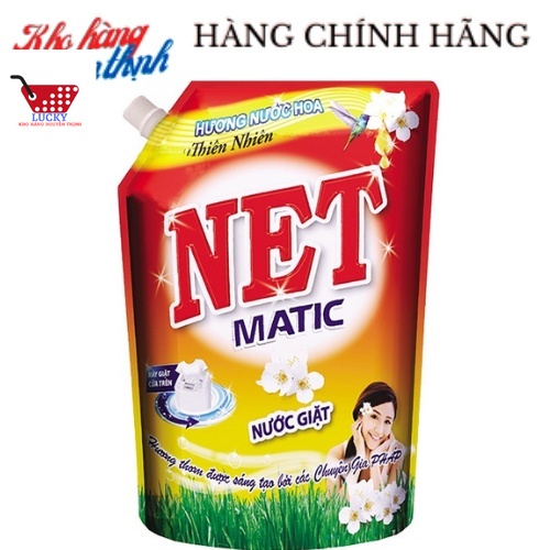 (Mới) Túi Nước giặt Net Matic Hương Nước hoa 2.4KG