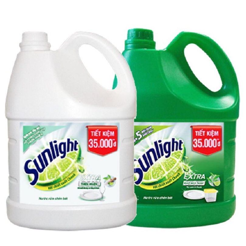 Nước rửa chén Sunlight 3,6kg Mastra Trà Nhật/ Hương Bưởi/ Hương Chanh