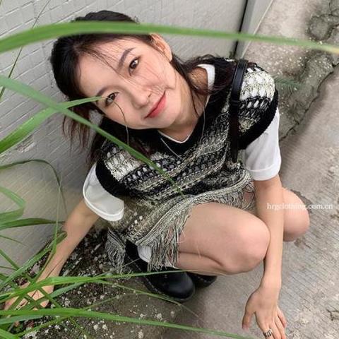 Áo Nữ Dệt Kim Không Tay Họa Tiết Sọc Ngang Thời Trang