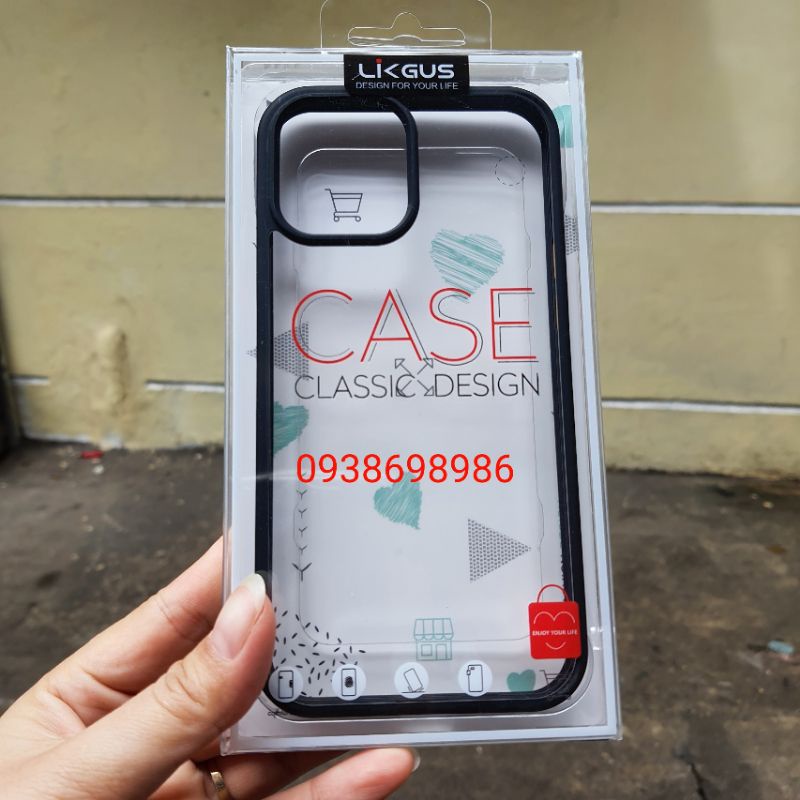 (MẪU MỚI) Ốp lưng Likgus trong Suốt viền màu IPhone 13 pro max/12 Mini/12/12 Pro/12 Pro Max/11/11 pro/11 pro max/xs max | BigBuy360 - bigbuy360.vn