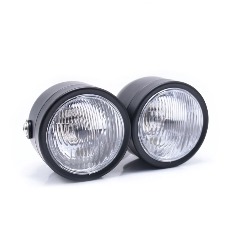 Đèn Pha Đôi Cho Xe Mô Tô Harley Cafe Racer