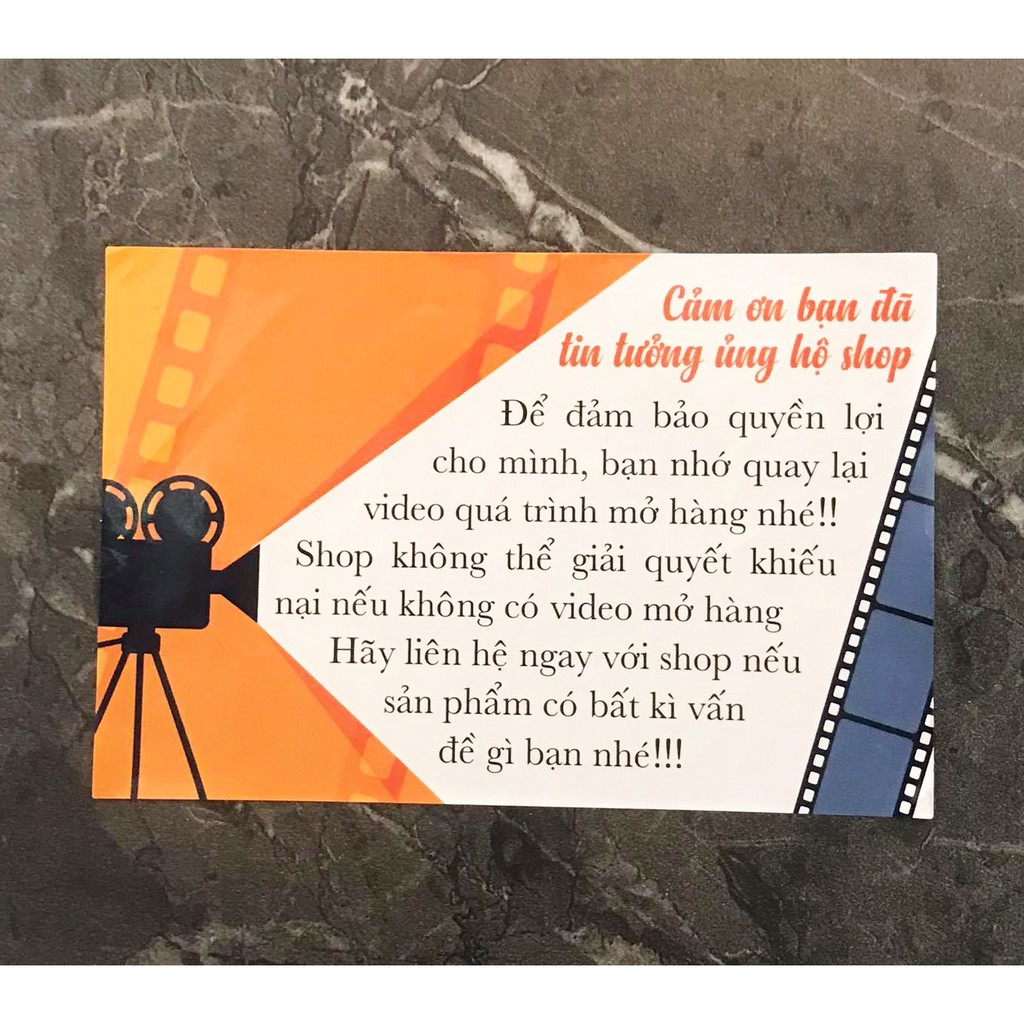 100 decal nhắc khách quay clip/video mở hàng