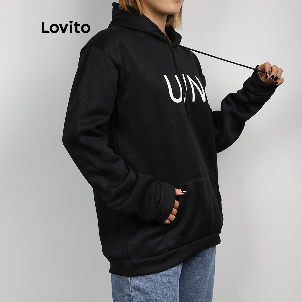 OFF WHITE Áo nỉ dài tay in chữ Lovito L07982 | BigBuy360 - bigbuy360.vn