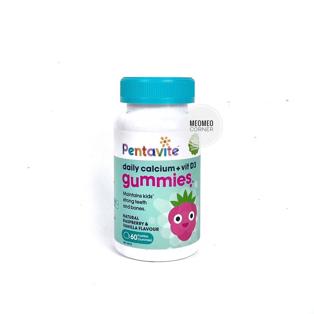 Kẹo Gummies Pentavite vitamin, tăng đề kháng, canxi cho bé 60 viên, kẹo dẻo Nature's Way