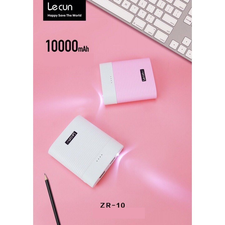 Pin Sạc dự phòng hiệu Lecun mẫu ZR-10 10.000 mAh