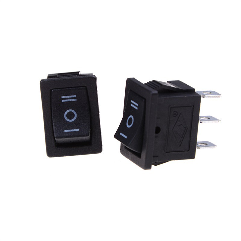 Set 5 Công Tắc Bật / Tắt Mini 3 Chấu Màu Đen AC 6A / 250V