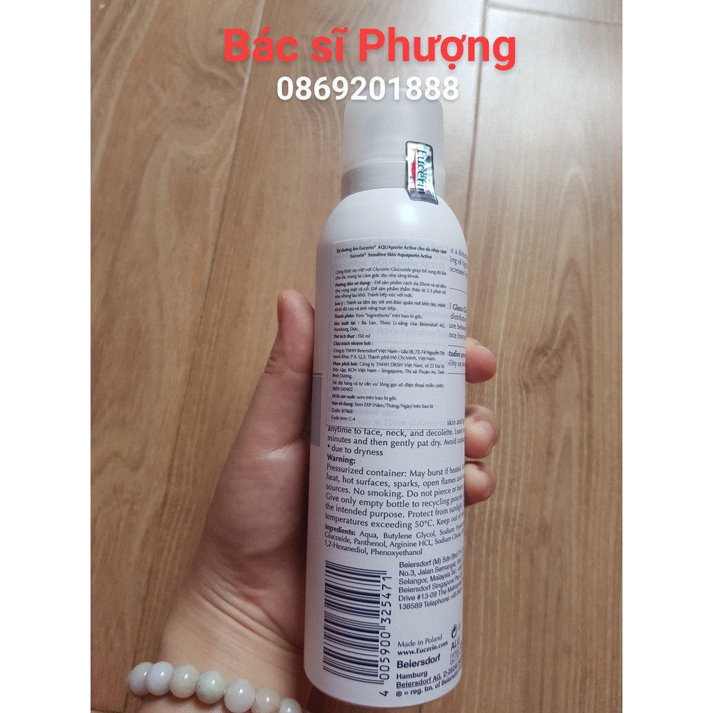 (CHÍNH HÃNG) Xịt Khoáng Eucerin AQUAporin Active - Eucerin 150ml