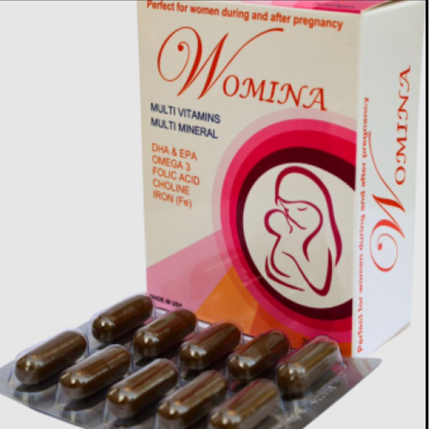 Womina giúp bổ sung vitamin &amp; các khoáng chất thiết yếu cho phụ nữ trong thời kỳ mang thai (hộp 30 viên) - Gia Hân