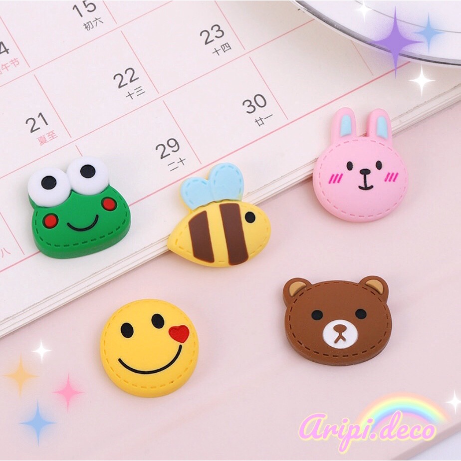 Charm icon thỏ gấu ếch ong xinh xắn B5 /Nguyên liệu làm phụ kiện handmade vòng tay / resin