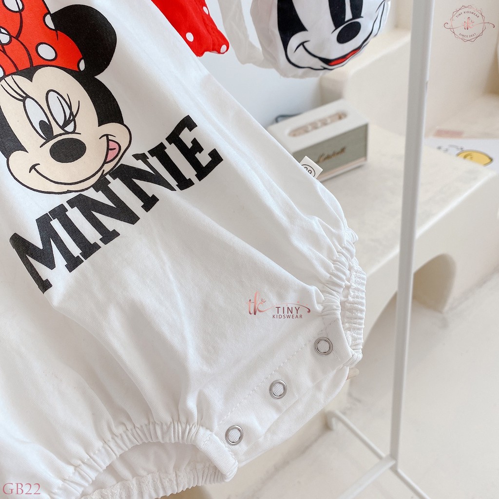 Body chip cộc tay in hình Mickey Minnie đỏ cho bé gái từ 5-11kg [GB22]