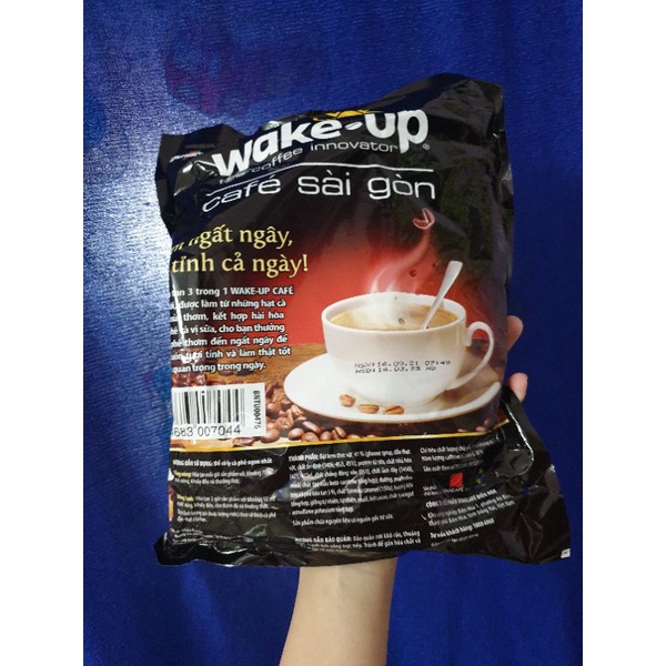 ♨️TÚI 24 GÓI CÀ PHÊ SỮA 3IN1 WAKE UP 456GR (24 gói x 19gr)