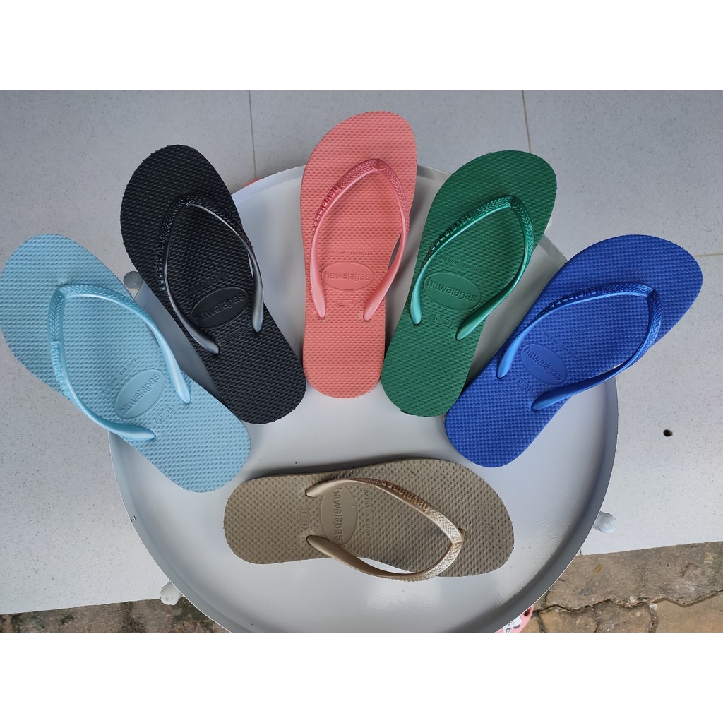 Dép kẹp, dép lê, dép lào Havaianas đi biển màu nude sáng chân siêu nhẹ cho nữ