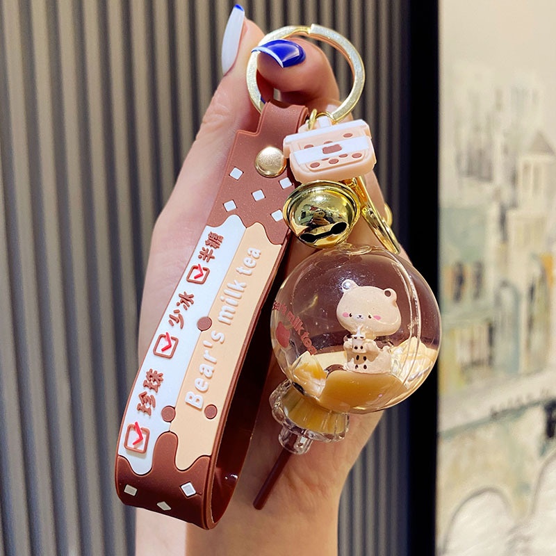 Móc Khóa Hình Ly Trà Sữa Hoạt Hình Dễ Thương