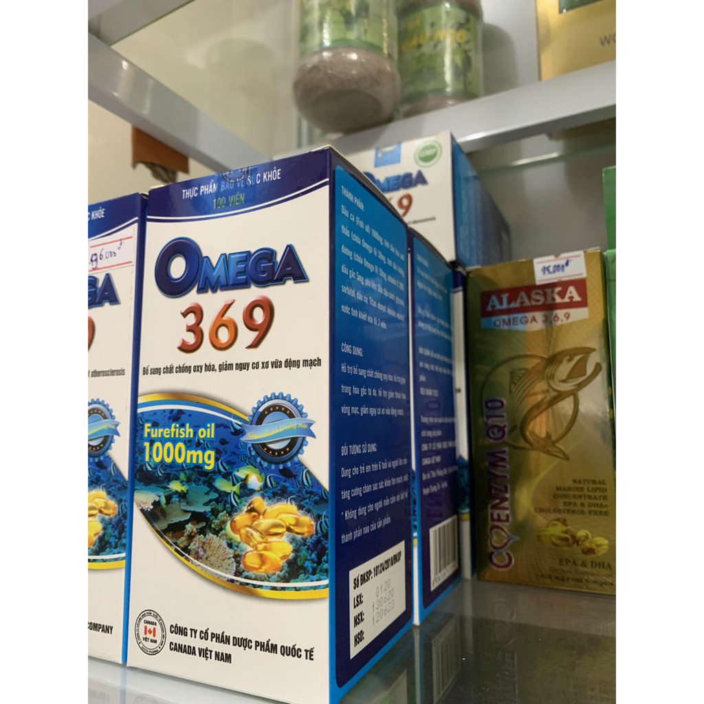 Thực phẩm bảo vệ sức khỏe Bổ mắt Omega 369 Canada Lọ 100 viên