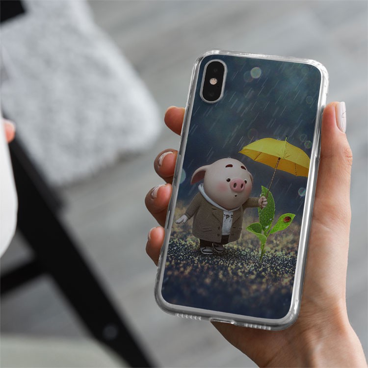 Ốp Iphone hình chú lợn Kiểu Mới chất liệu silicon trong dẻo PIG20210154