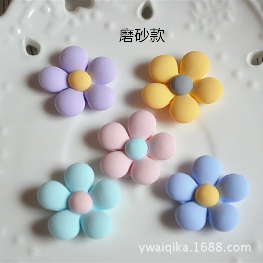 Charm (C117) slime/ Dụng Cụ Charm Trang Trí [Ko Keo &amp; Nút] Hình Hoa (2.5x2.5.0 cm) - 01 Cái