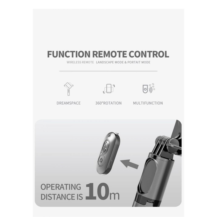 Gậy Tự Sướng Bluetooth q09 Mini Cầm Tay Chống Rung Có Đèn Có Thể Tháo Rời