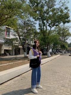 TÚI ĐEN CÀI OLDSCHOOL (có sẵn/ảnh thật)
