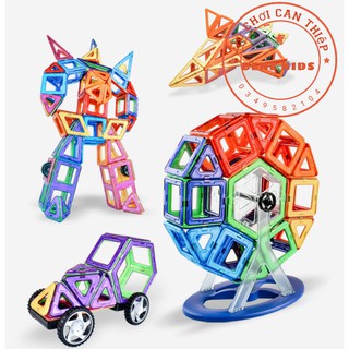 Xếp hình lắp ghép nam châm, size lớn 70 chi tiết MAGNETIC kèm hộp
