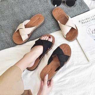🌸 dép bệt nữ chữ x đan chéo có ảnh thật