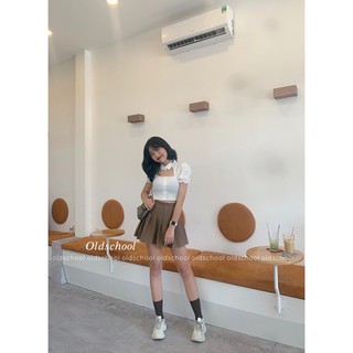 ÁO CROPTOP CỔ SƠ MI ULZZANG (ảnh thật/video)