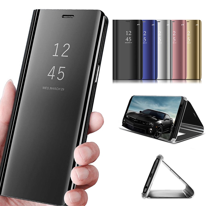 Bao da điện thoại tráng gương thời trang và thông minh cho Samsung J3 Pro/ J5 Pro/ J7 Pro