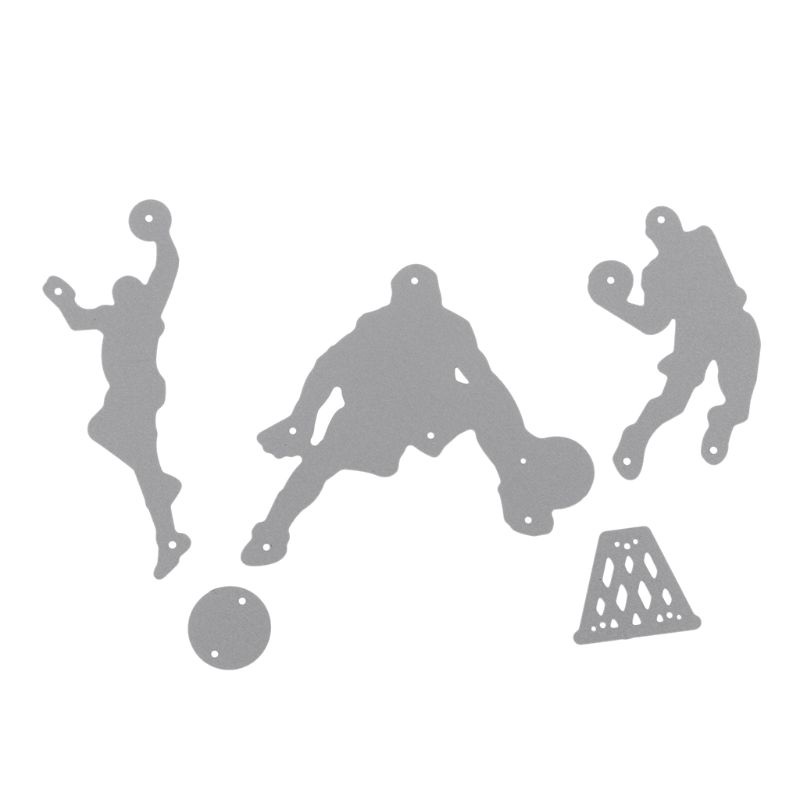 Khuôn Cắt Giấy Làm Từ Kim Loại Hình Đội Bóng Rổ Trang Trí Scrapbook