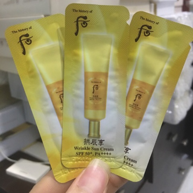 combo 10 gói sample kem chống nắng whoo dưỡng chống nhăn