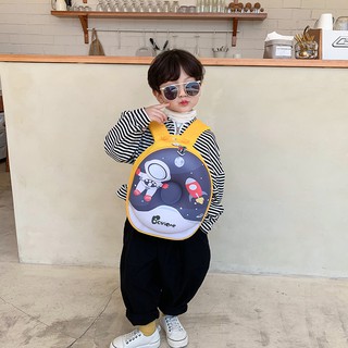 ✗ↂBa lô trẻ em cầu vồng mới Túi không gian hoạt hình dễ thương Túi vỏ trứng Phong cách Hàn Quốc Phong cách phương Tây Bé