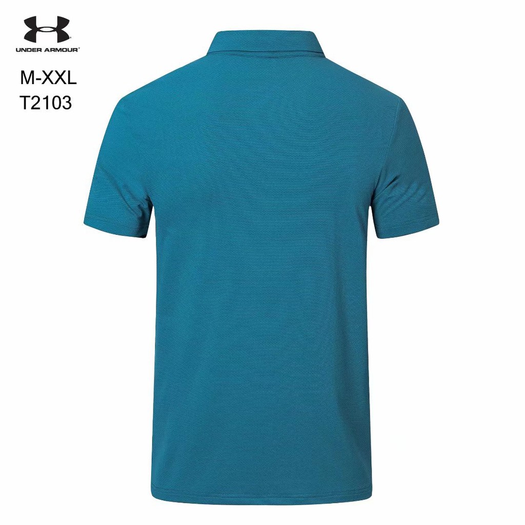 Under Armour lớn UA đơn Vòng cổ tay áo ngắn Kinh doanh Áo thun Áo khoác thể thao chạy